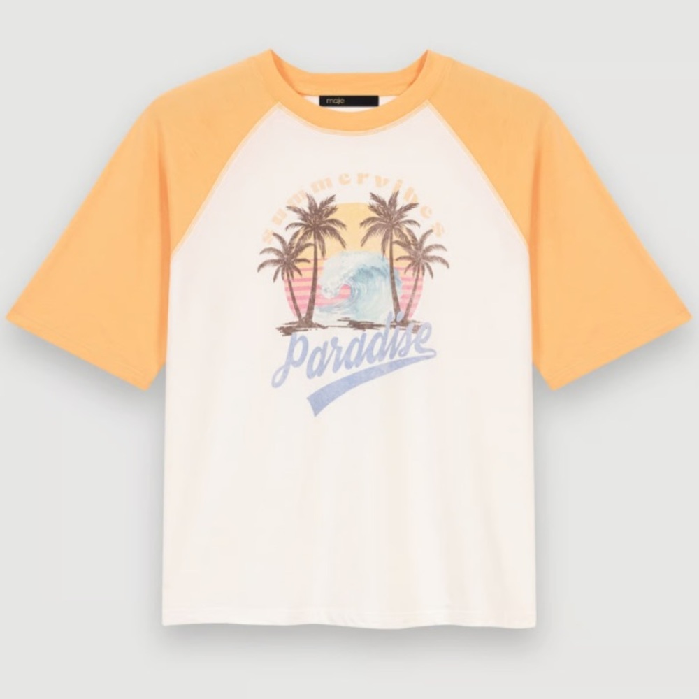 Maje Paradise tee NWT L 3
